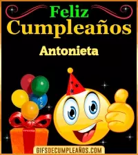 Gif de Feliz Cumpleaños Antonieta